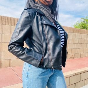 Faux leather jacket